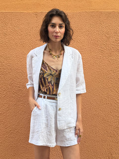 Short in lino bianco - Haveone