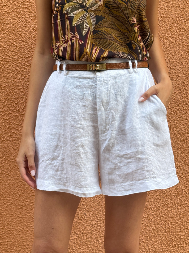 Short in lino bianco - Haveone