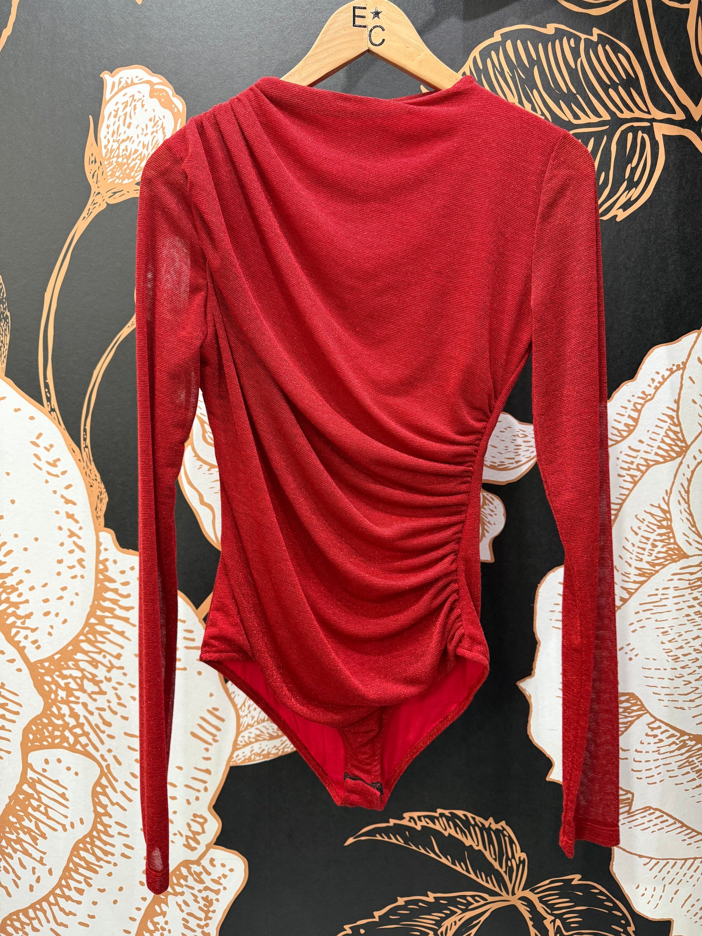 Body lurex rosso - Lumina