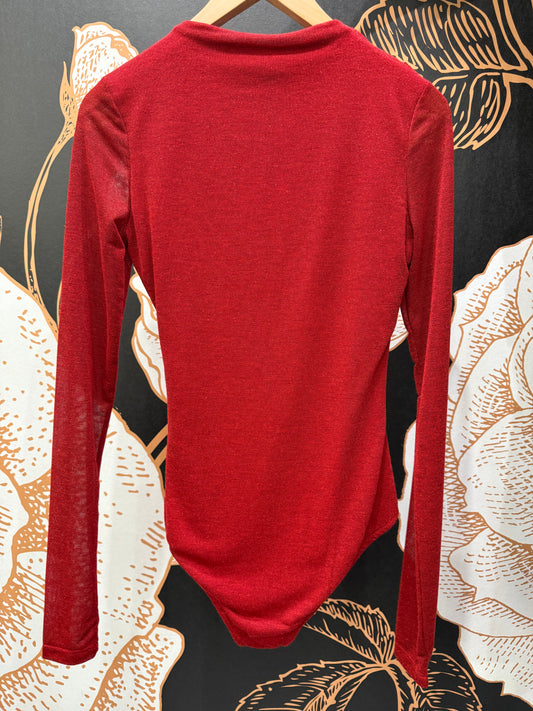Body lurex rosso - Lumina