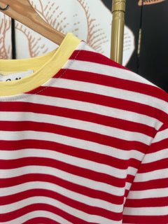 T-shirt rigata rossa/bianco - Haveone