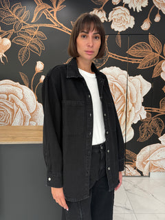 Camicia in denim modello Ophelia con zip sul davanti - Vicolo