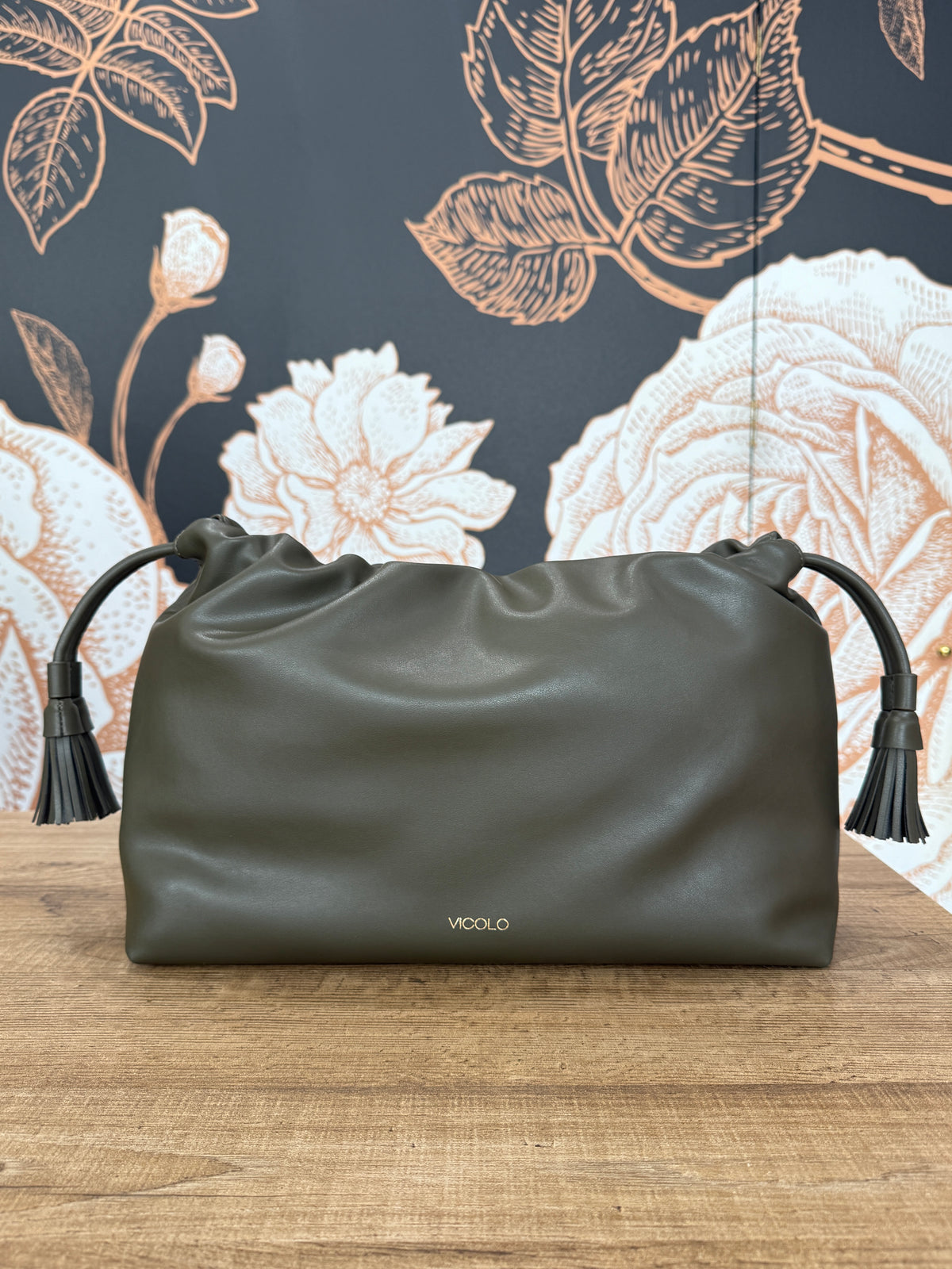 Borsa Tassel Big verde militare - Vicolo