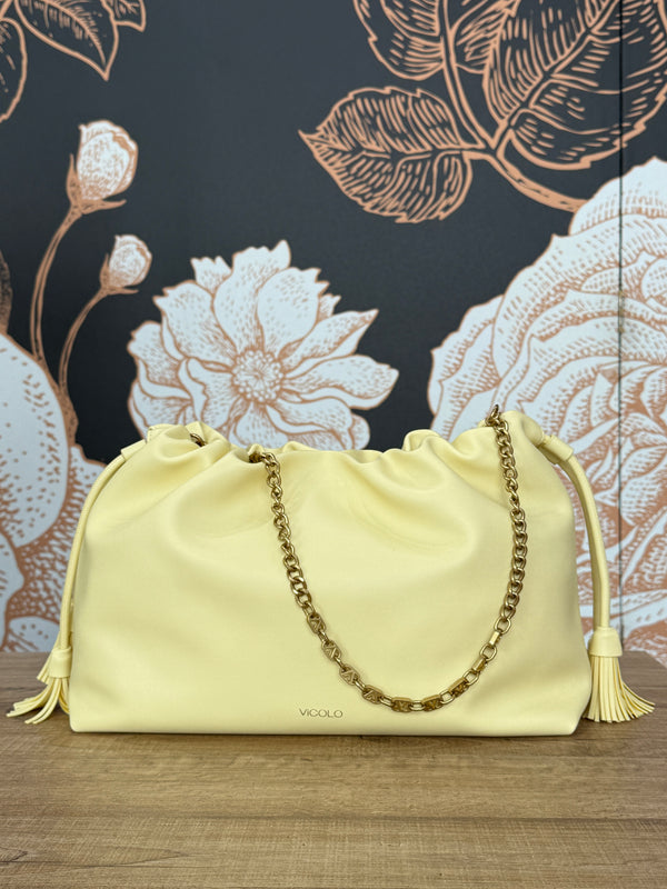 Borsa Tassel Big giallo pulcino - Vicolo