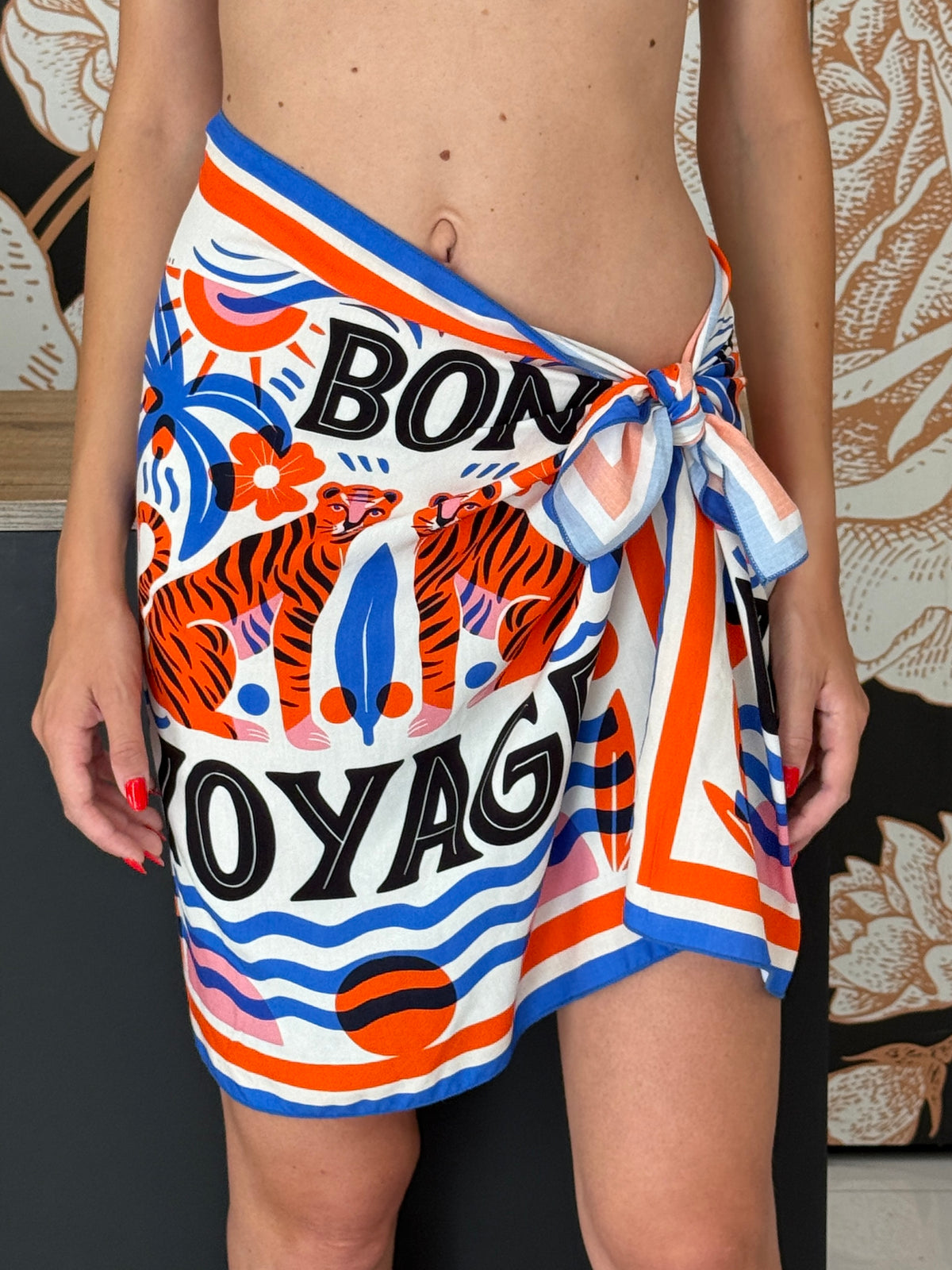Gonna pareo tigri colore blu/arancio - Haveone