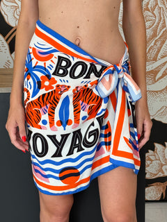 Gonna pareo tigri colore blu/arancio - Haveone