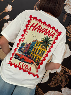 T-shirt latte stampa Havana - Haveone