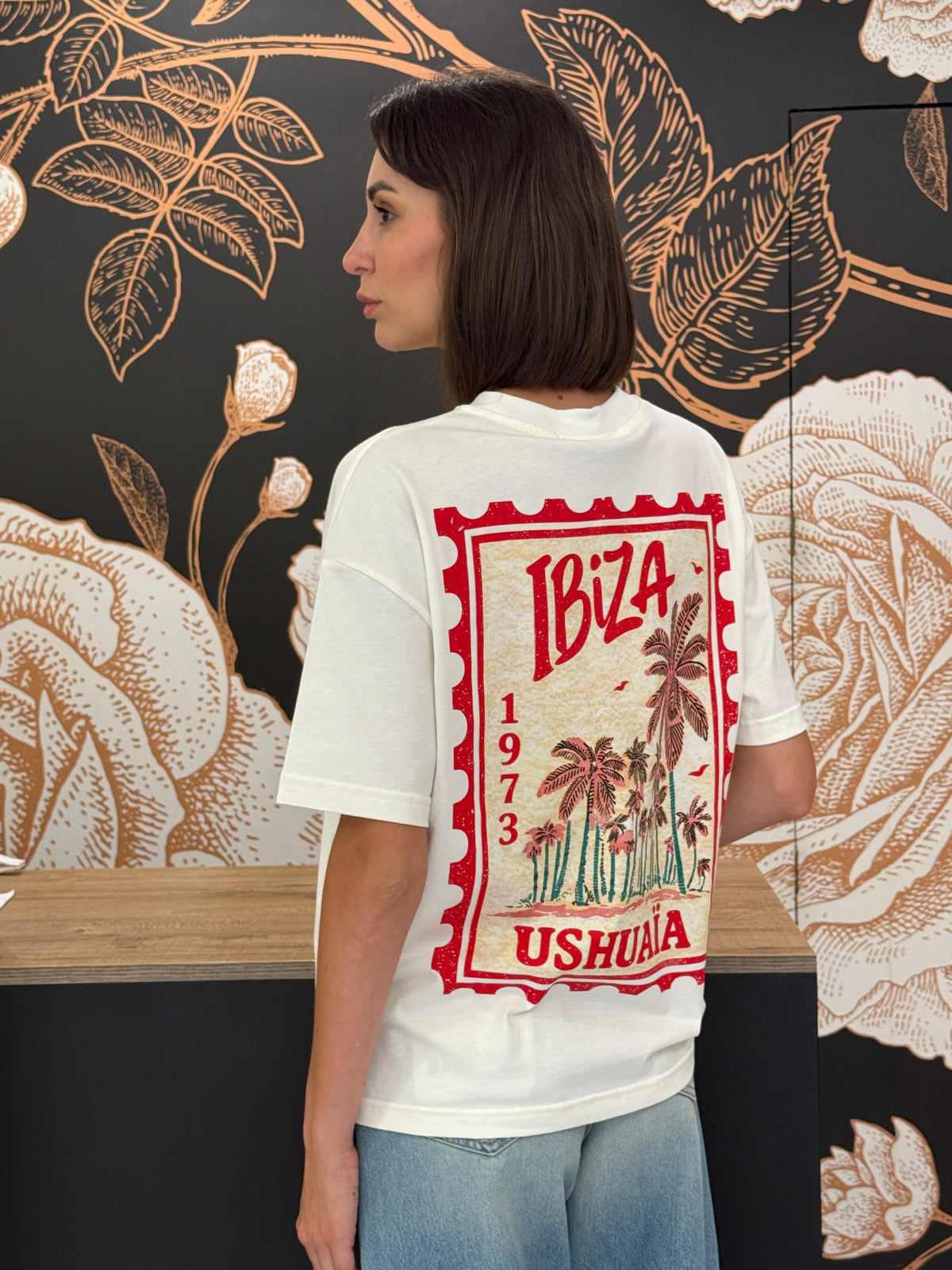 T-shirt latte stampa Ibiza - Haveone
