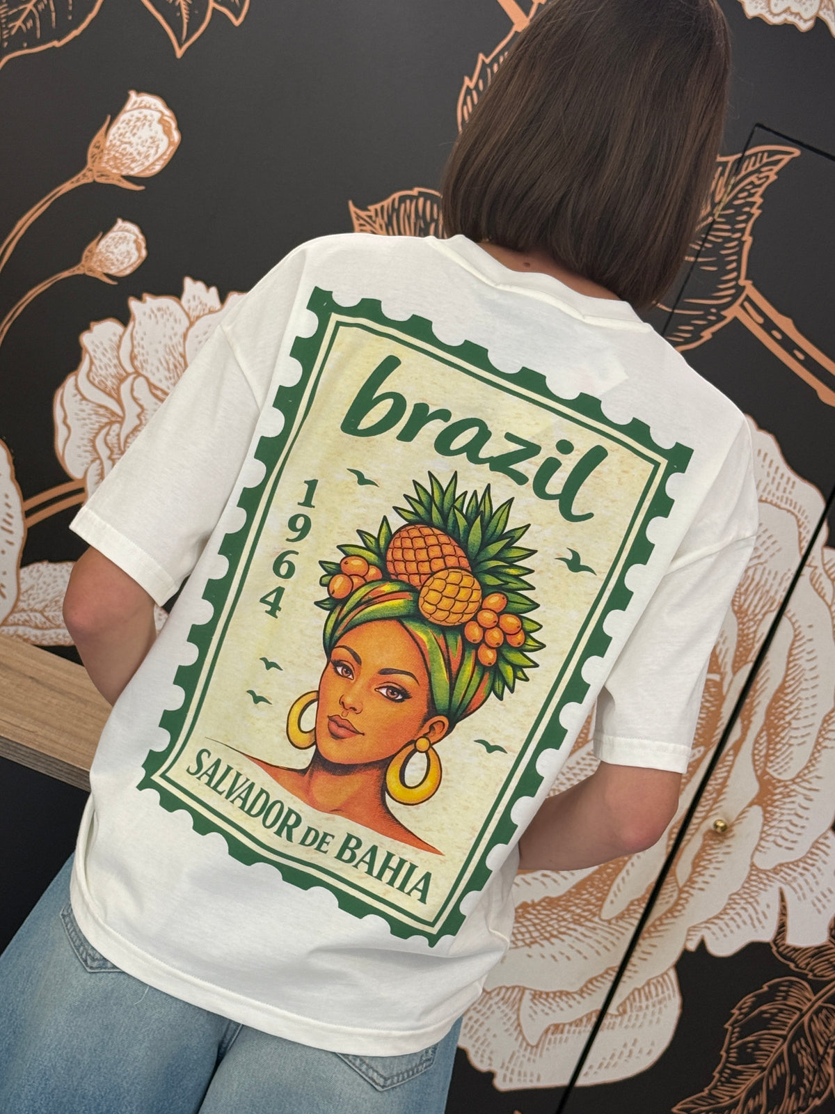 T-shirt latte stampa Brazil  - Haveone