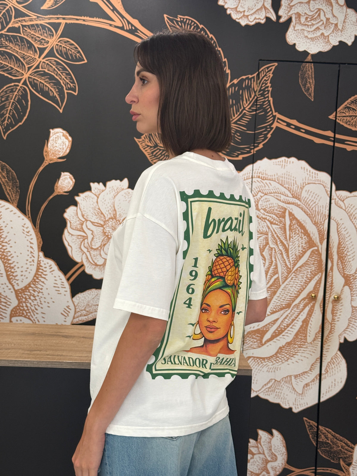 T-shirt latte stampa Brazil  - Haveone