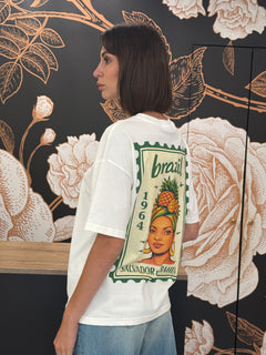 T-shirt latte stampa Brazil  - Haveone