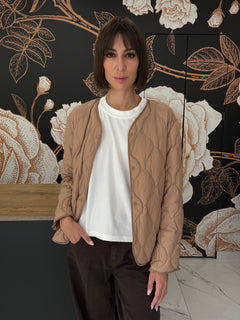 Piumino 100grammi con impunture cammello  - Haveone
