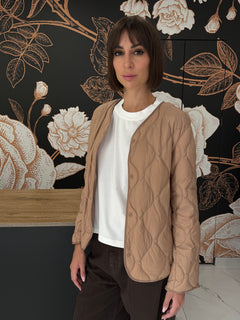Piumino 100grammi con impunture cammello  - Haveone