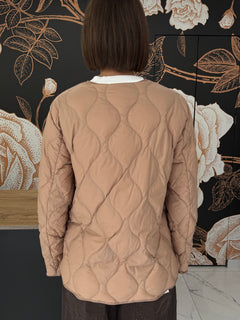 Piumino 100grammi con impunture cammello  - Haveone