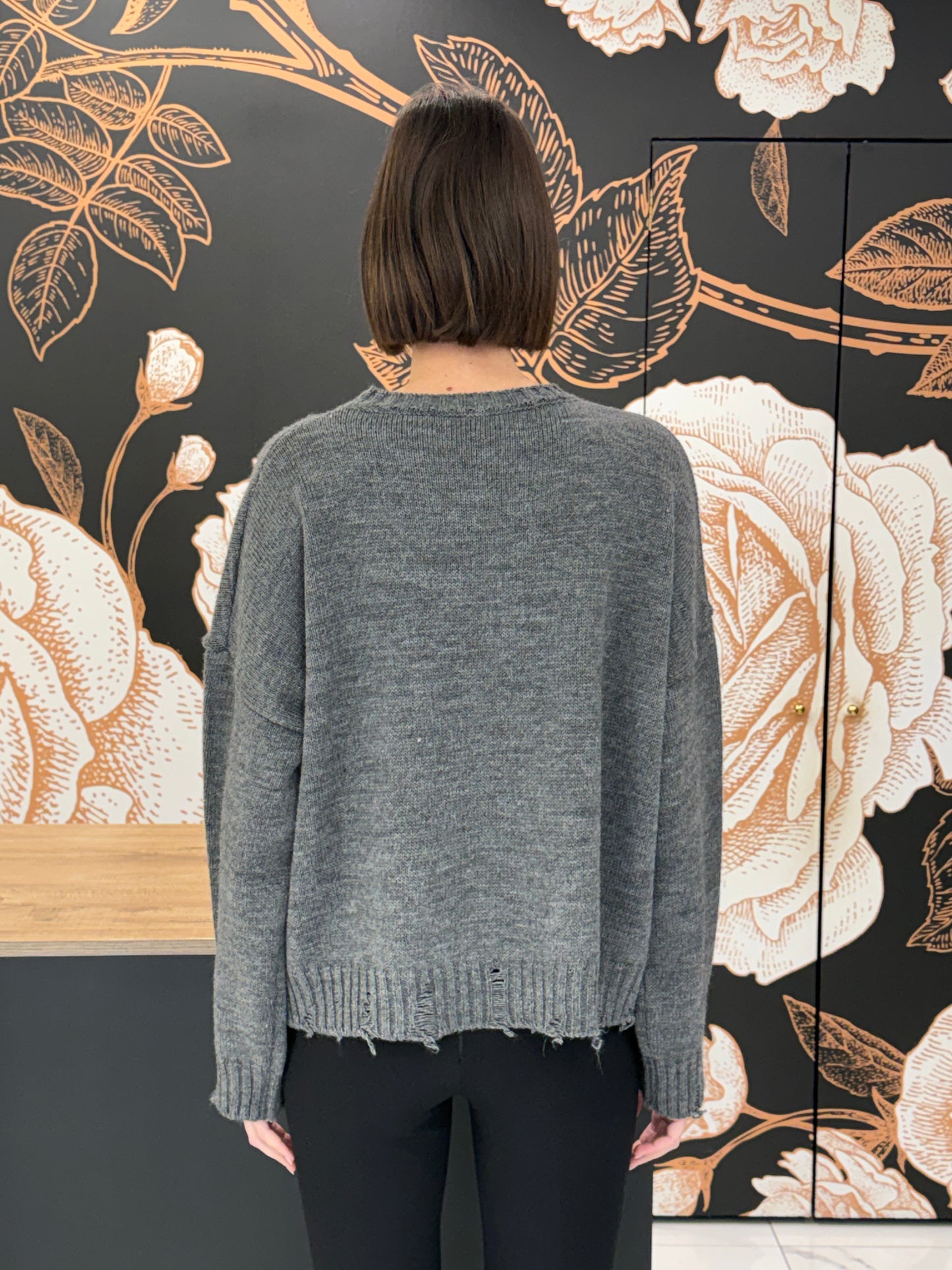 Maglia girocollo Tigre grigia - HaveOne