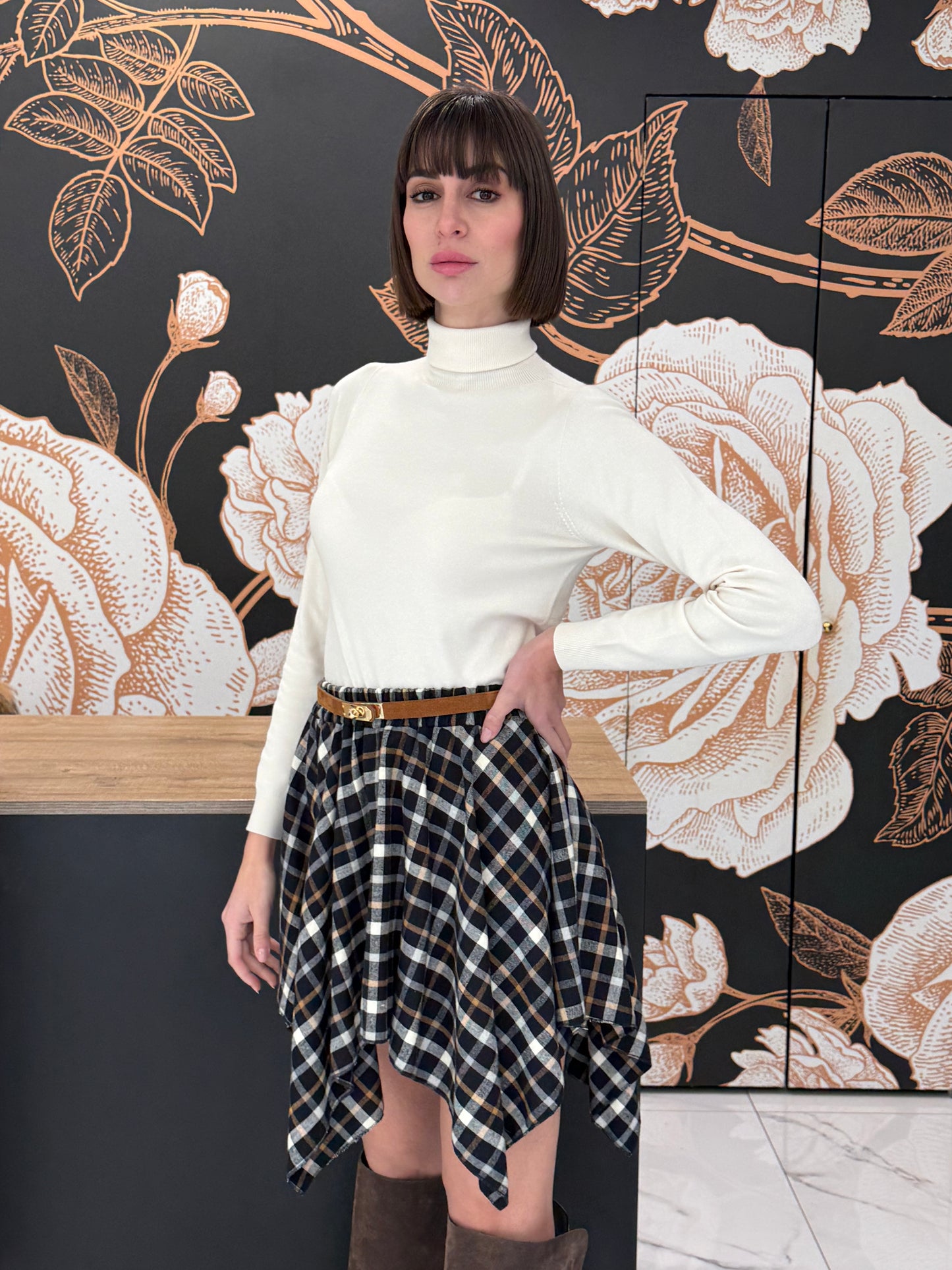 Mini fantasia check nero - HaveOne