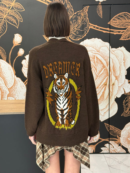 Cardigan marrone tigre dreamer  - HaveOne