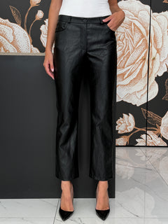 Pantalone in ecopelle nero - Haveone