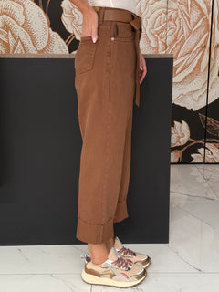 Pantalone simil carrot MANDY TABACCO - Haveone