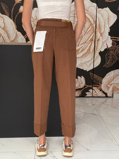 Pantalone simil carrot MANDY TABACCO - Haveone