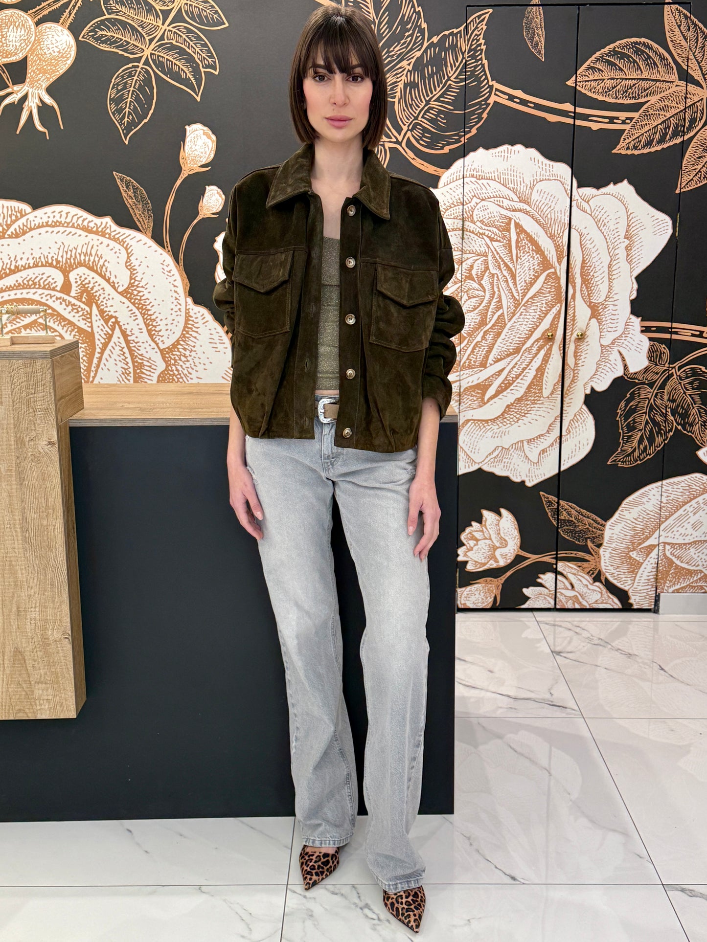 Giacca modello bomber in crosta - Vicolo