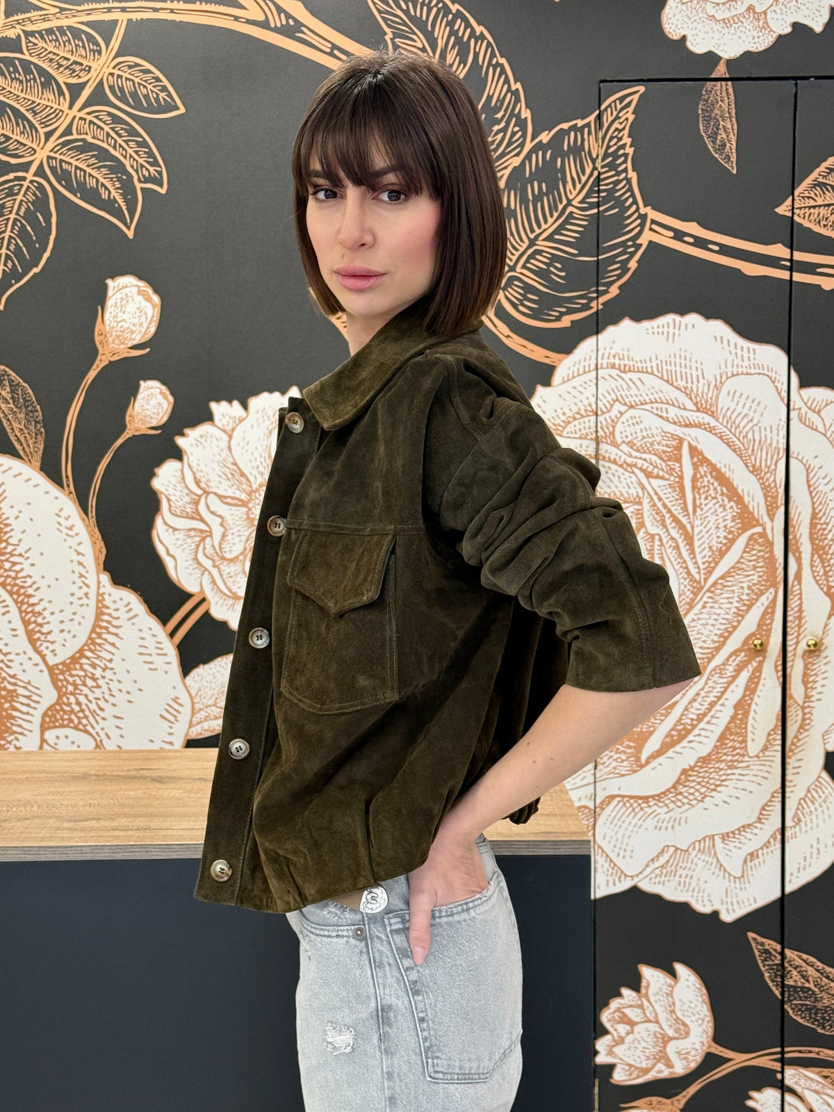 Giacca modello bomber in crosta - Vicolo