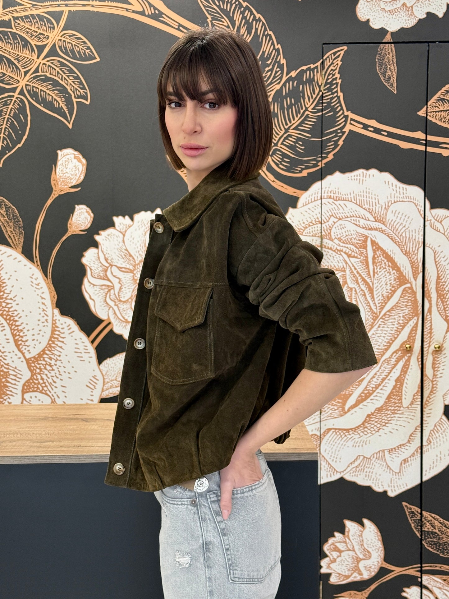 Giacca modello bomber in crosta - Vicolo