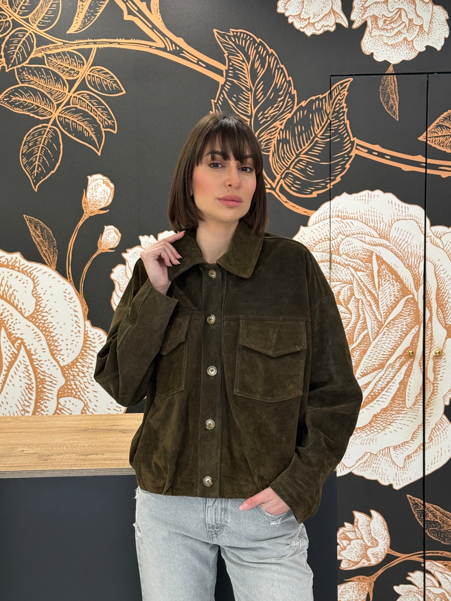 Giacca modello bomber in crosta - Vicolo