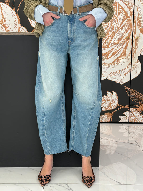 Jeans BARBARA stone wash con effetto used - HAVEONE