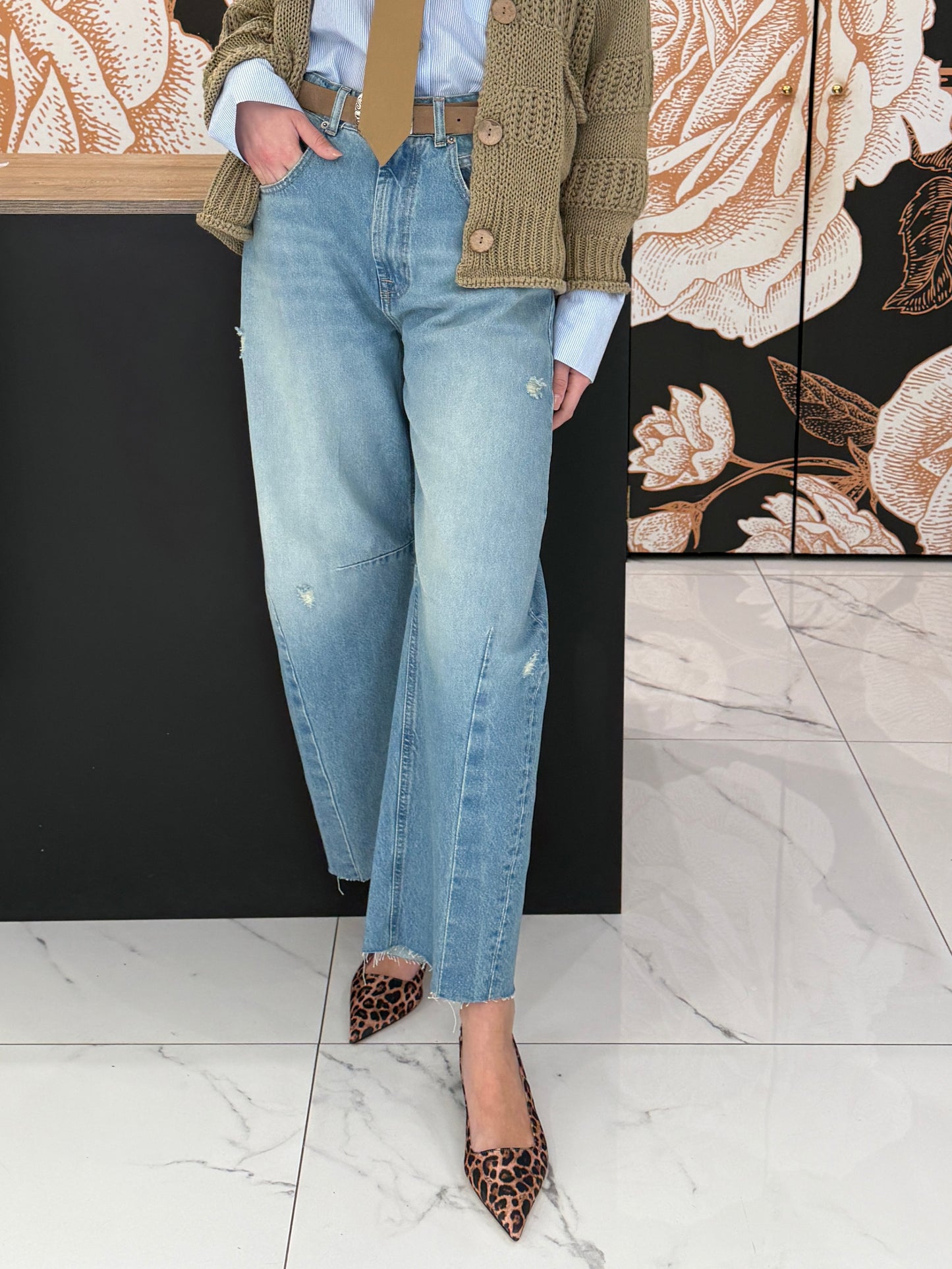 Jeans BARBARA stone wash con effetto used - HAVEONE