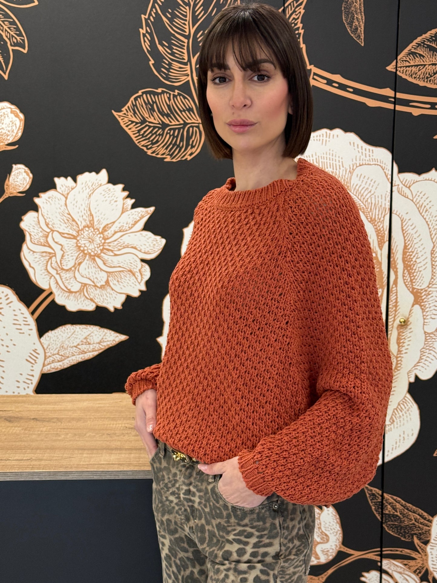 Girocollo over in rete coccio - Kontatto