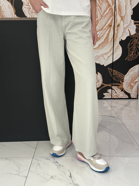 Pantalone 5 tasche MIA verde chiaro - VICOLO