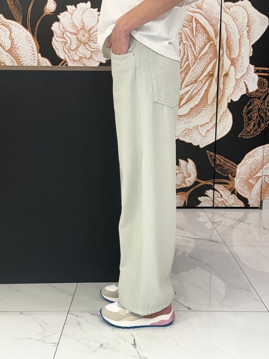 Pantalone 5 tasche MIA verde chiaro - VICOLO