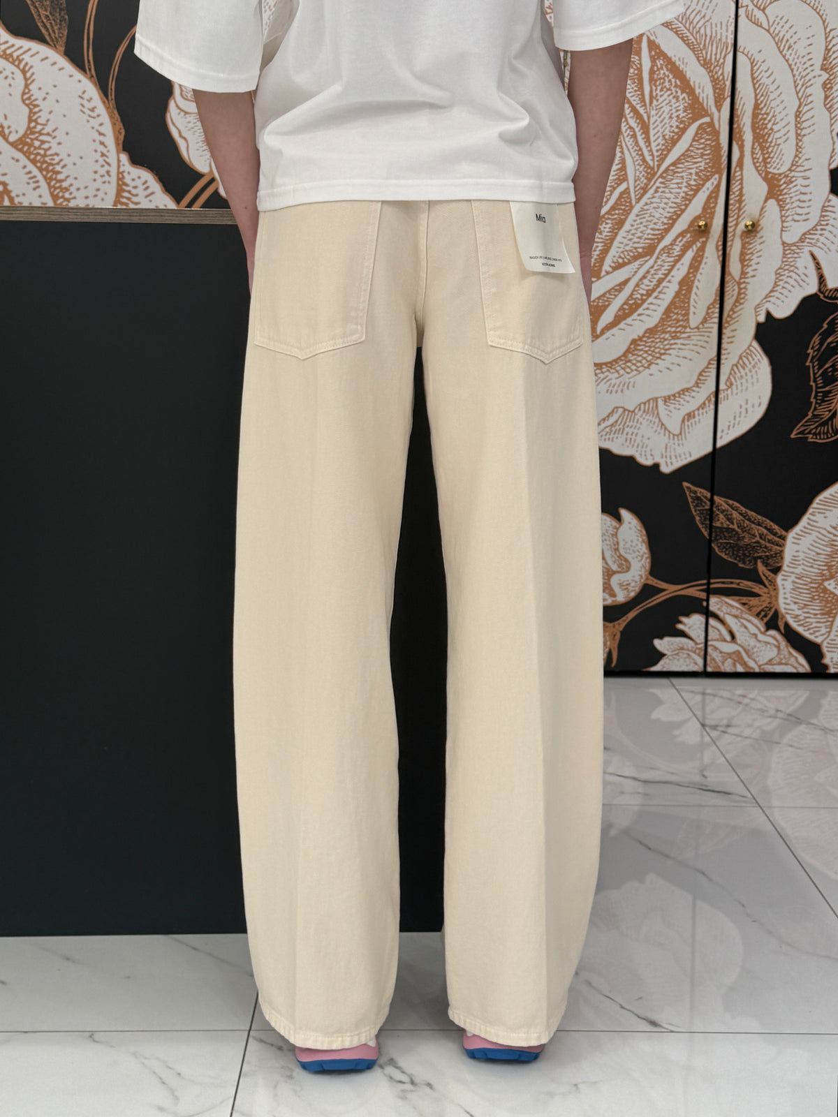 Pantalone 5 tasche MIA vaniglia - VICOLO