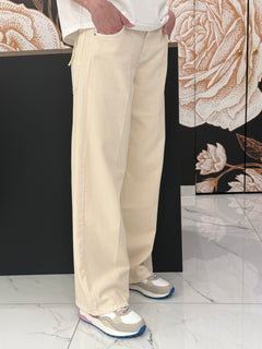 Pantalone 5 tasche MIA vaniglia - VICOLO