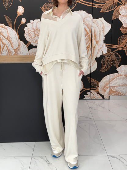 Pantalone soft touch con impunture - Kontatto