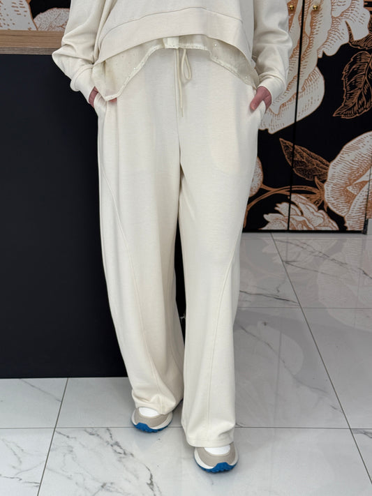 Pantalone soft touch con impunture - Kontatto