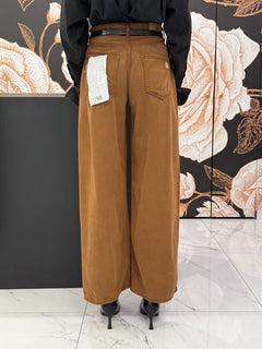 Pantalon palazzo modello PAUL tabacco - Haveone