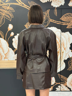 Giacca stampa cocco modello kimono moro - Haveone