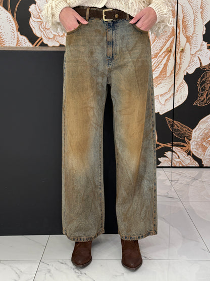 Jeans spennellato fit over - HAVEONE