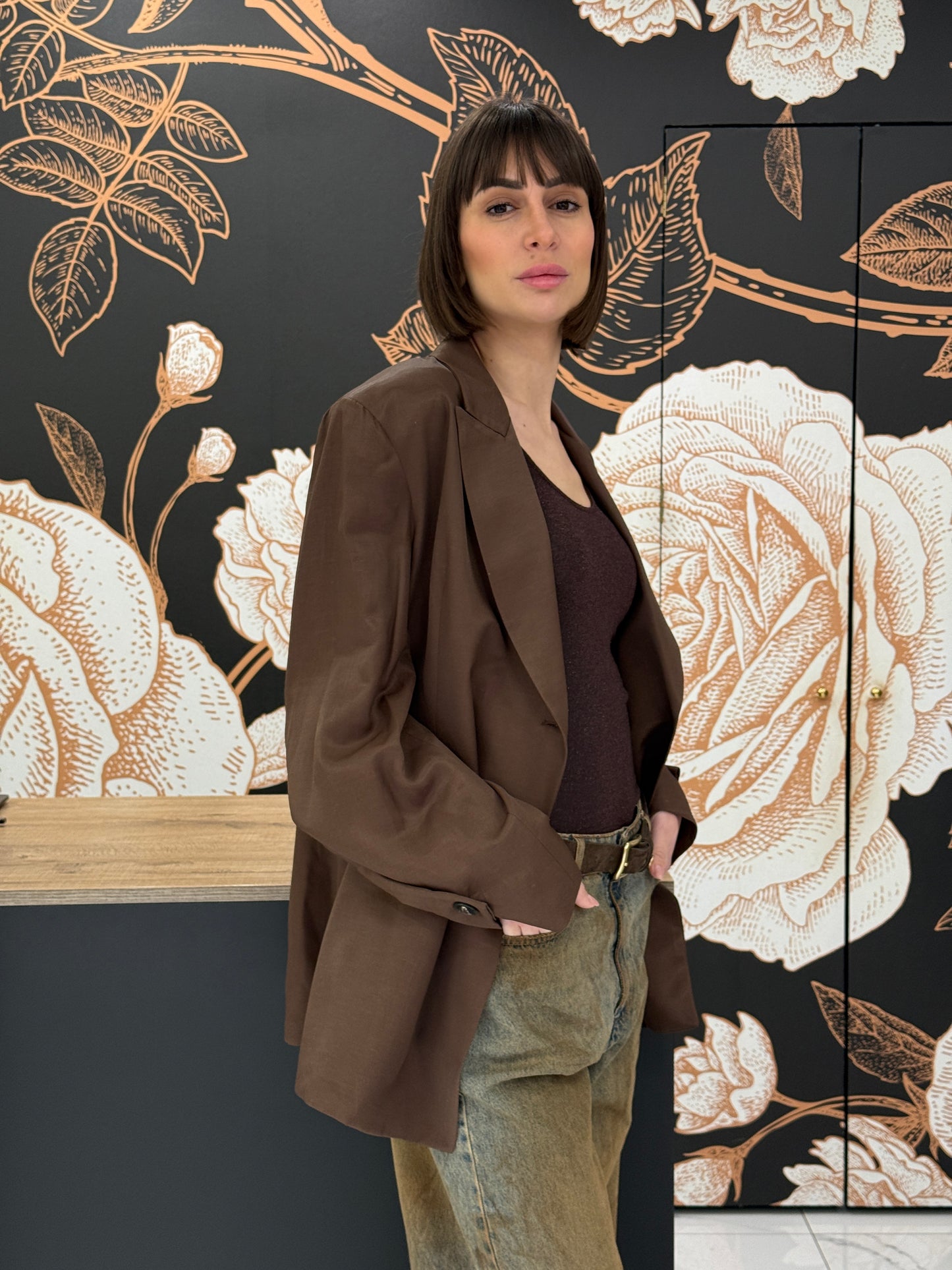 Giacca doppiopetto cioccolato - HAVEONE