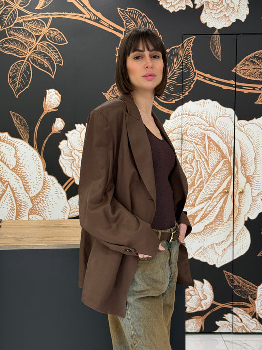 Giacca doppiopetto cioccolato - HAVEONE