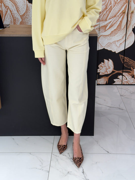 Jeans Barrel fit  colore pulcino - VIcolo