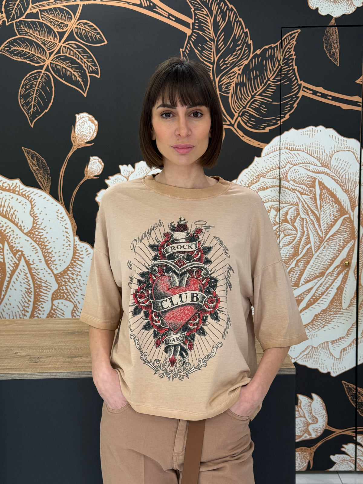 T-shirt a manica corta stampa cuore phard - HAVEONE