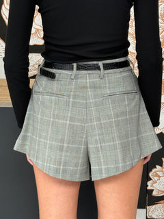 Shorts fantasia CHECK grigio/bianco/nero - VICOLO