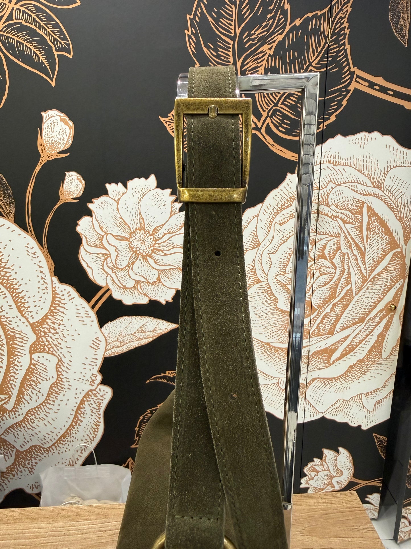 Borsa a spalla in suede con frange - Vicolo