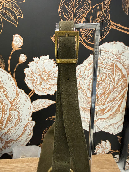 Borsa a spalla in suede con frange - Vicolo