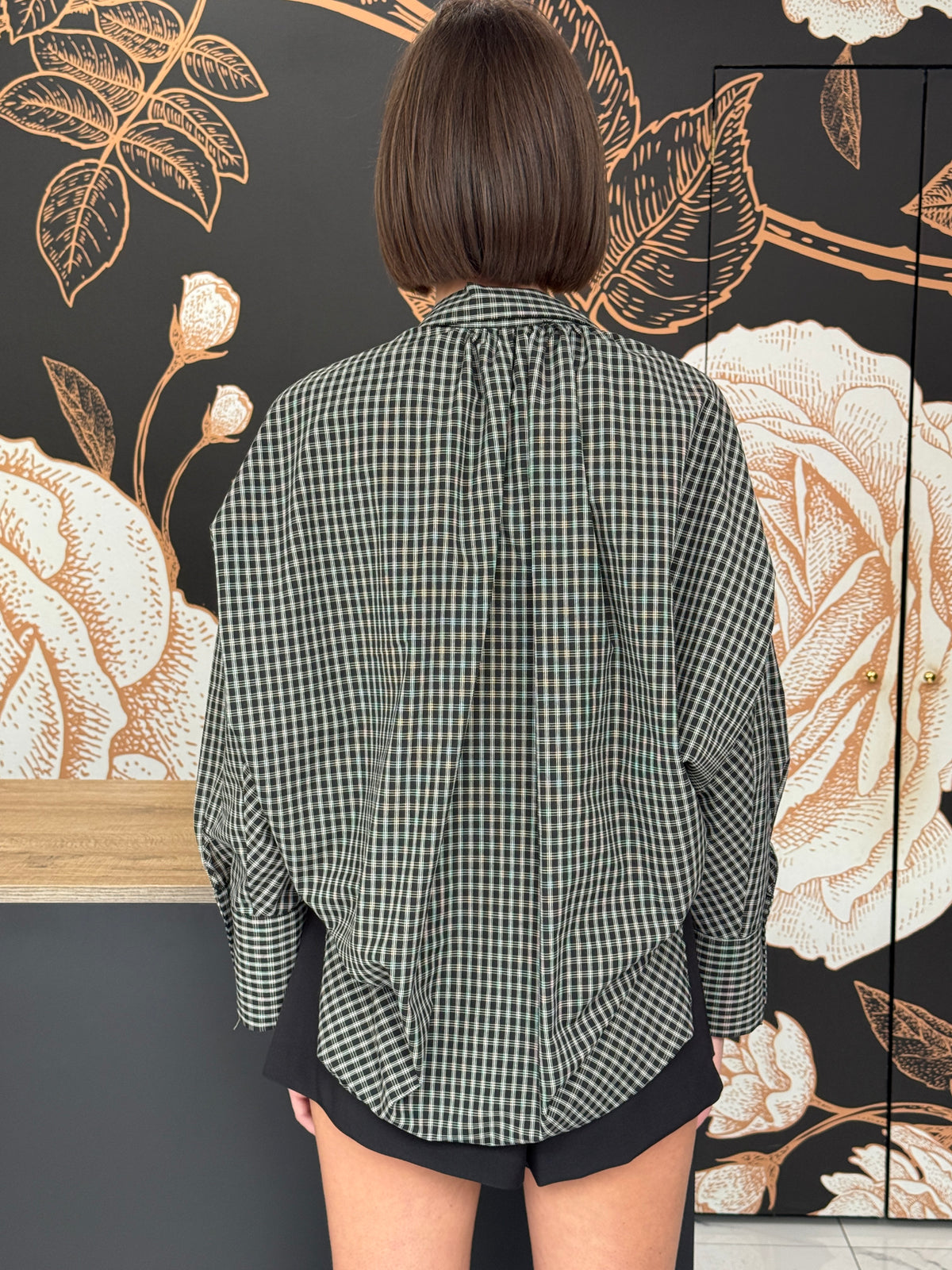 Camicia check + bralette nero - Vicolo