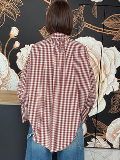 Camicia check + bralette bordeaux - Vicolo