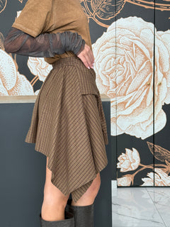 Minigonna check flanella moro - Vicolo